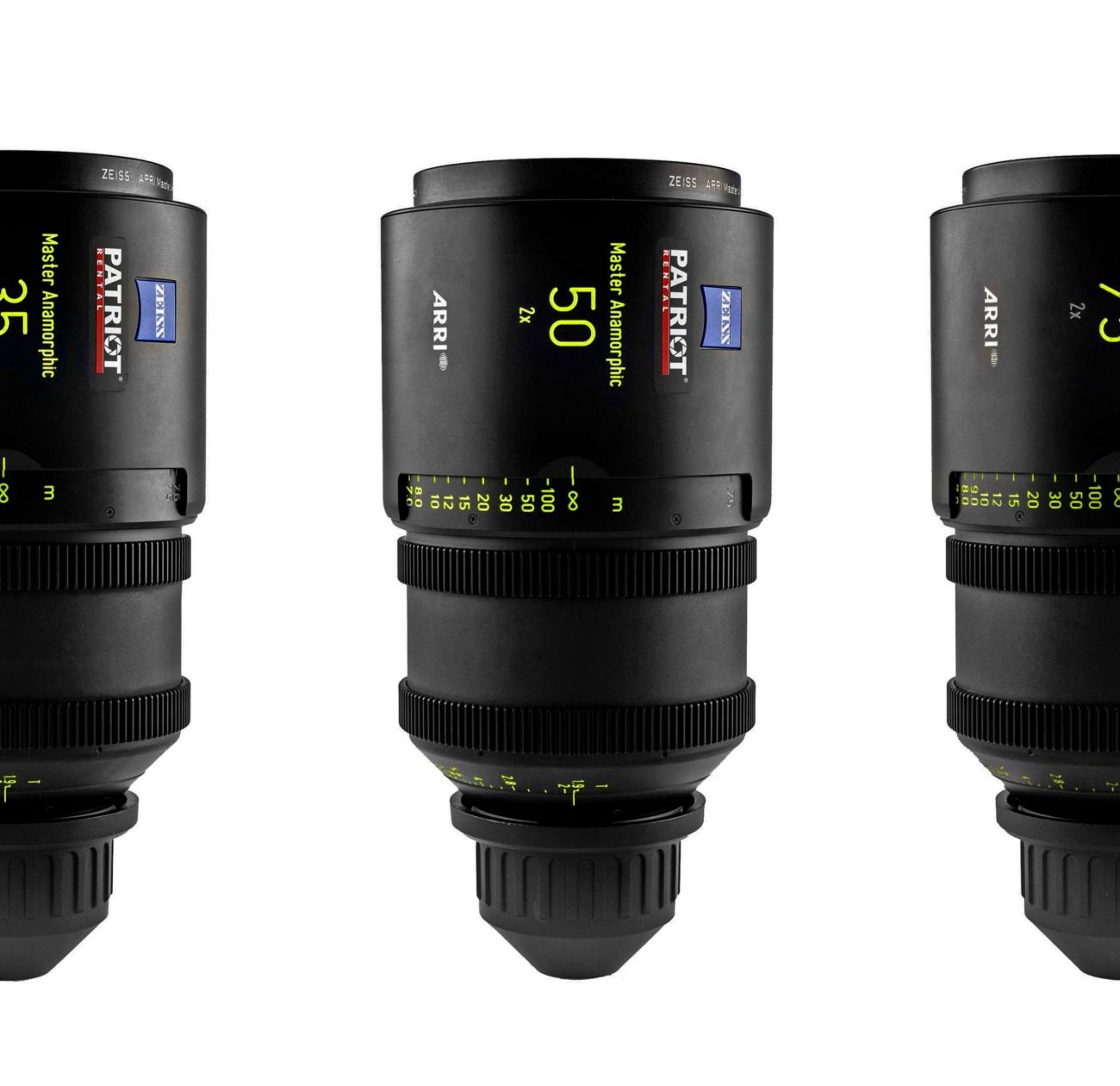 ARRI/ZEISS Master Anamorphic 2x Lenses T1.9 35,50,75,135mm SET